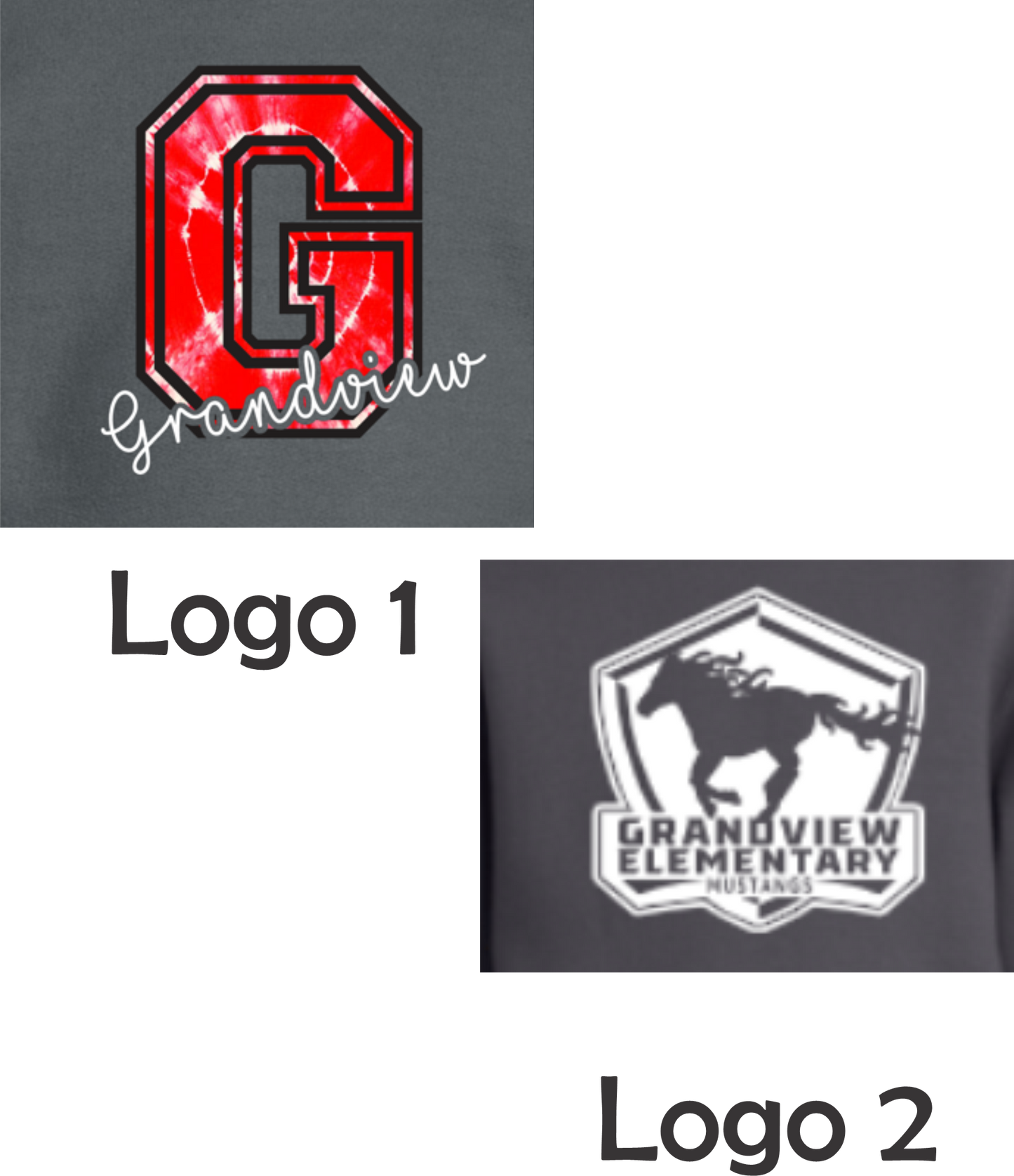 Grandview Elementary Spirit Wear, Grey Shirt Choices
