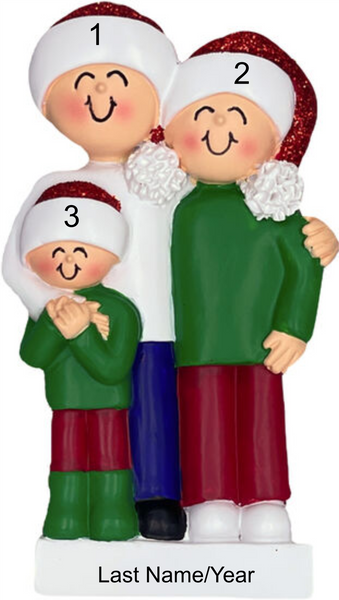 Christmas Hugs- Family of 3