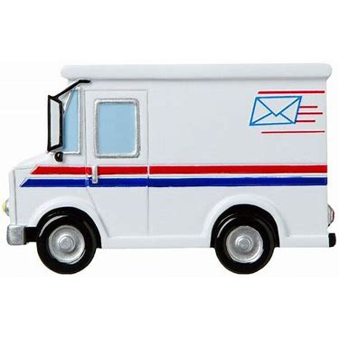 Mail Truck, Mail Carrier- Personalized Ornament