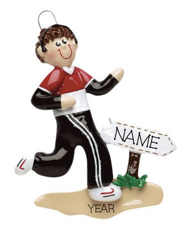 Jogger, Male- Personalized Christmas Ornament