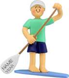 Paddle Boarder Male- Personalized Christmas Ornament