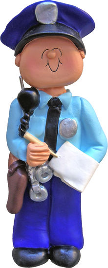 Police Officer, Male- Personalized Ornament