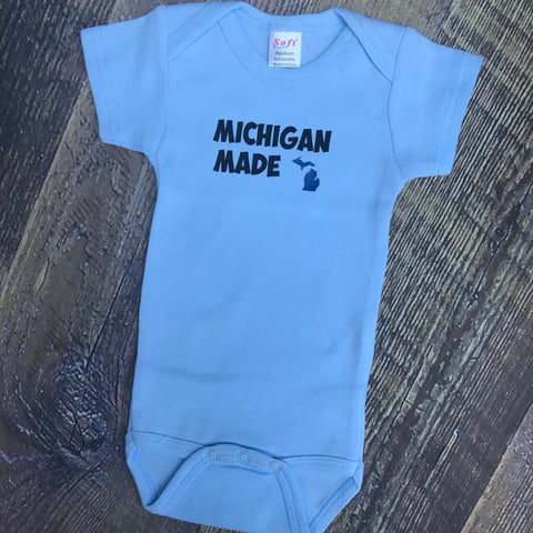 Michigan Made Baby Boy Romper