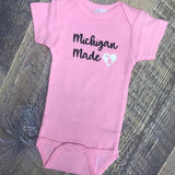 Michigan Made Baby Girl Romper