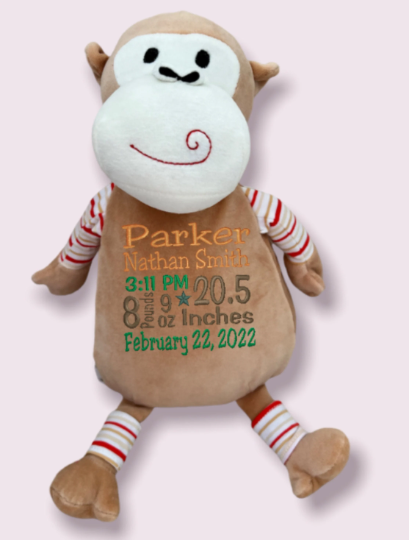 Personalized Monkey Stuffed Animal (clearance!)