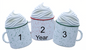 Cocoa Mug Family of 3- Personalized Ornament