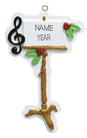 Music Stand- Personalized Christmas Ornament