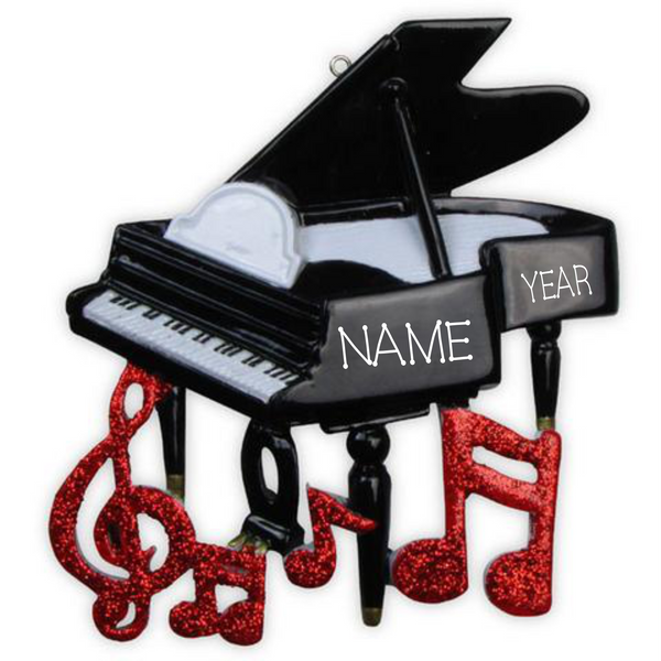 Piano- Personalized Christmas Ornament