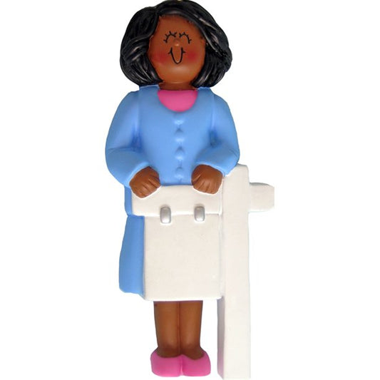 Realtor, Female, Dark Skin- Personalized Ornament