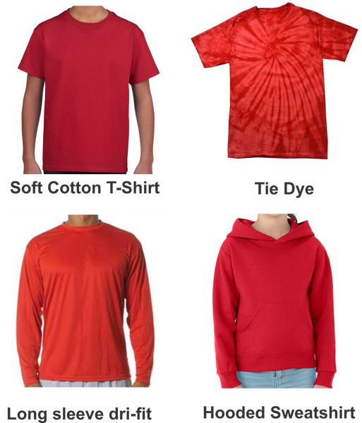 Grandview Elementary Spirit Wear, Red Shirt Choices