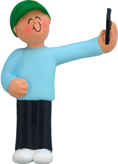 Selfie Boy- Personalized Christmas Ornament