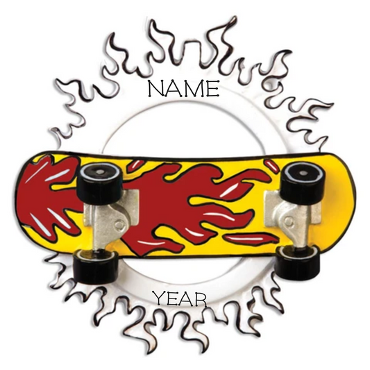 Skateboard- Personalized Christmas Ornament