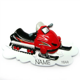 Snowmobile- Personalized Christmas Ornament