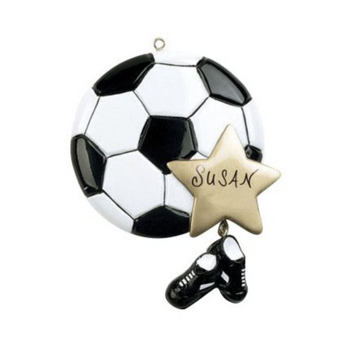 Soccer Star- Personalized Christmas Ornament