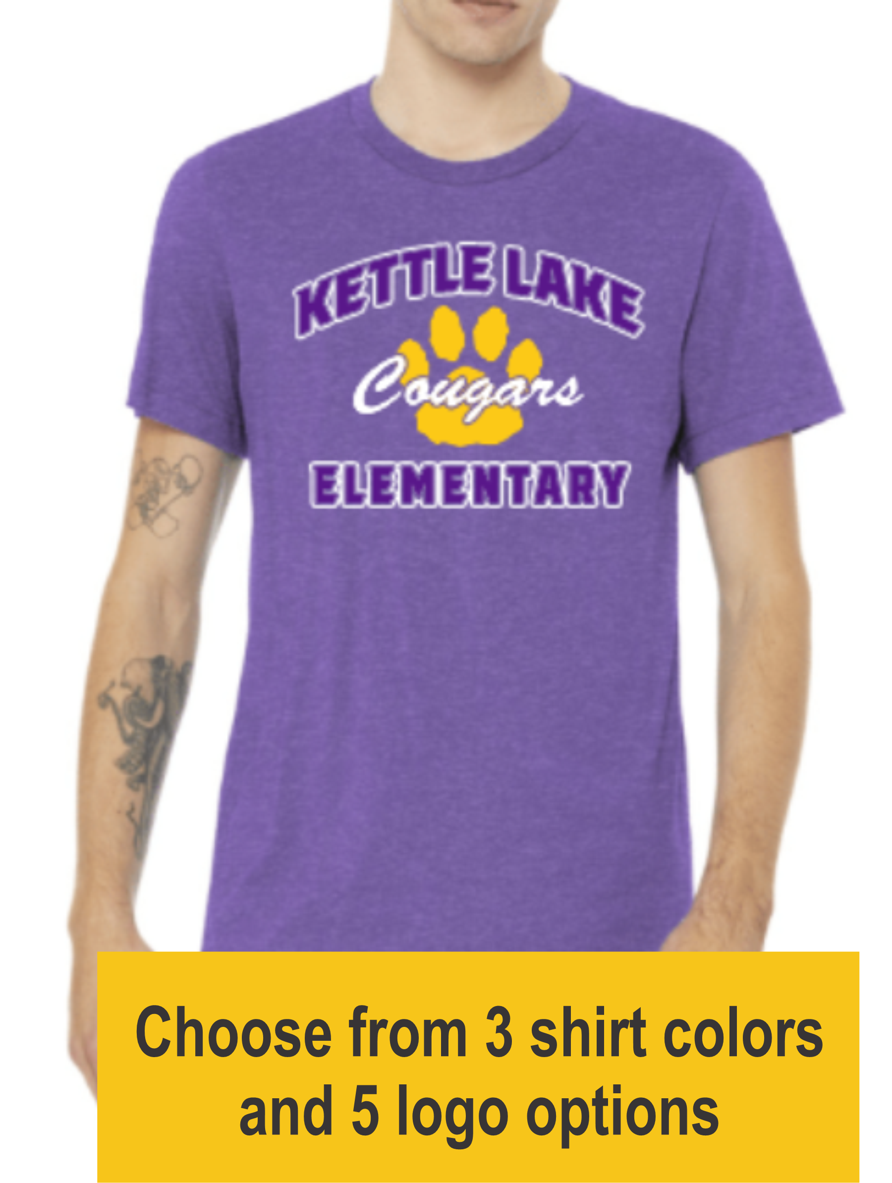 Kettle Lake Elementary Triblend Tshirt, Adult, Unisex Sizes Stitch