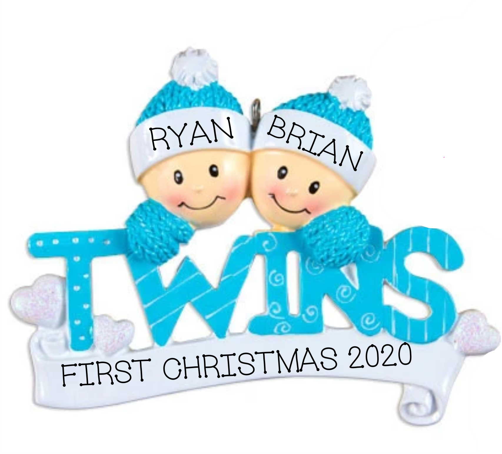 Twin Boys Christmas Ornament