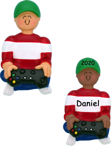 Video Game Player Personalized Christmas Ornament